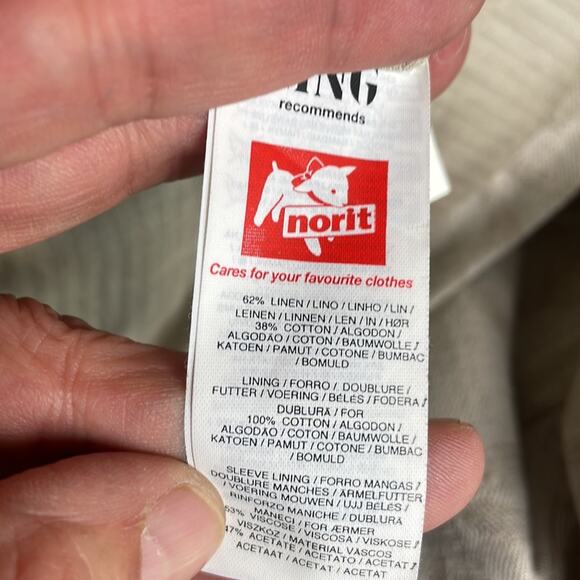 Mango Exclusive Edition floral linen blend double breasted blazer women’s XL - Picture 15 of 15